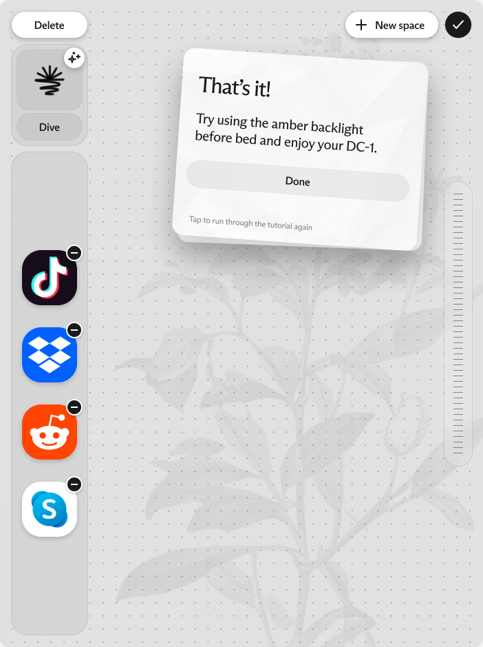Daylight onboarding screen 54 of 55