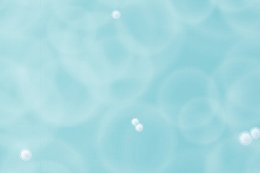 Foam floating on the surface of the water