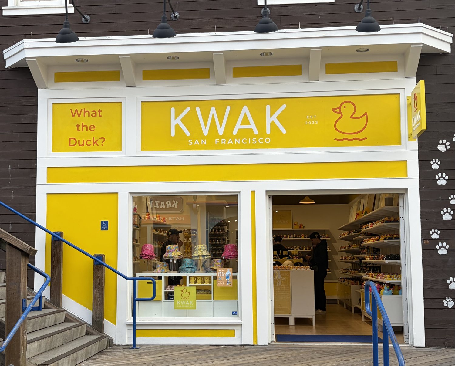 The Kwak store, a shop in San Francisco filled with shelves of rubber ducks