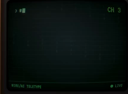 The wire channel, green teletype scrolling the day&rsquo;s tech headlines
