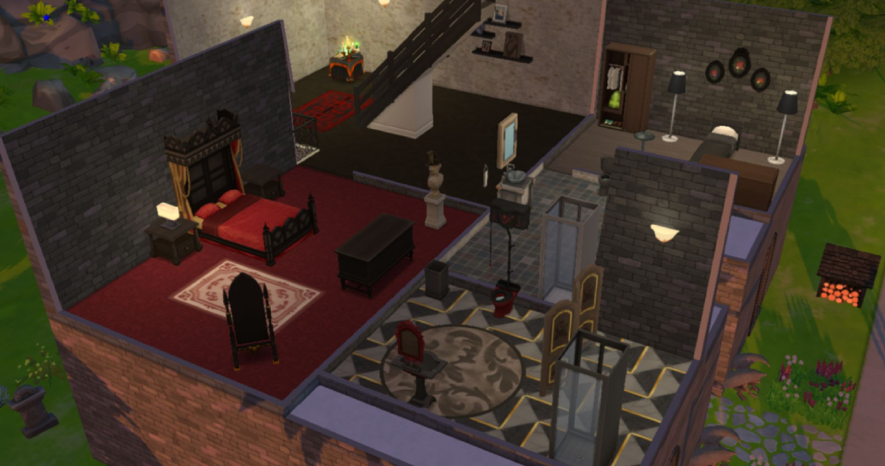 Inside the Gothic manor: a cutaway of the upper floors